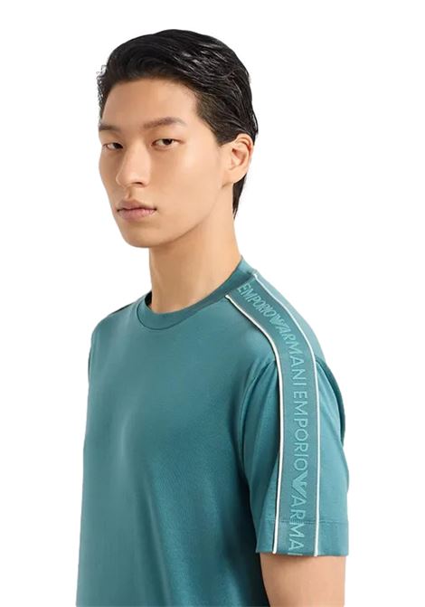 Lyocell-blend jersey T-shirt with embossed ASV logo tape EMPORIO ARMANI | T-shirt | 3D1TD3 1JUVZ0779